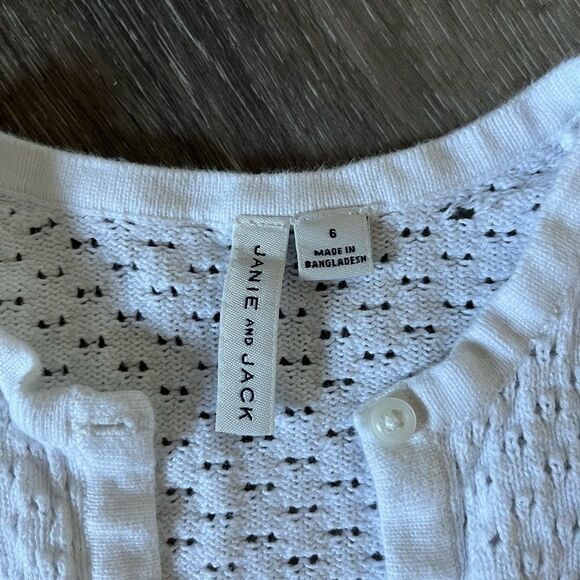 Janie and Jack White Cardigan Sweater - Picture 2 of 6